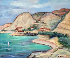 Constantin Bacalu, Balcic, ulei pe carton
