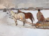 Stoica Dumitrescu, Sanie cu cai