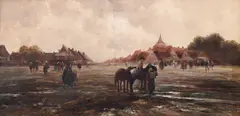 Emil Barbarini, Peisaj din Normandia, ulei pe pânză