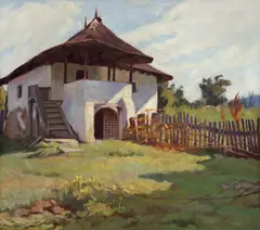 Mario (Marius) Ledda, Casă muntenească, 1925, ulei pe pânză