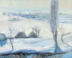 Paul Verona, Peisaj de iarnă, 1936, ulei pe pânză