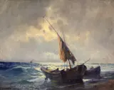 Dimitrie Florian, Plecarea la pescuit, ulei pe pânză