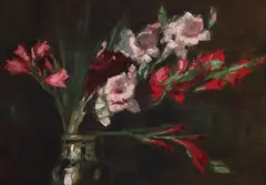 Paul Molda, Ulcior cu gladiole, ulei pe carton