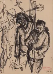 Studiu by Corneliu Baba, 1945, tuș pe hârtie, sold Nov 2024