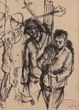 Corneliu Baba, Studiu, 1945, tuș pe hârtie