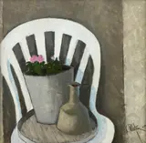 Mușcate by Constantin Piliuță, 1997, ulei pe pânză, sold Nov 2024