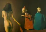 Georges Mazilu, Le messager, 2003, acrilic pe pânză