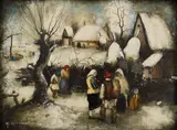 Gheorghe Vrăneanțu, Scenă sătească, 1984, ulei pe pânză