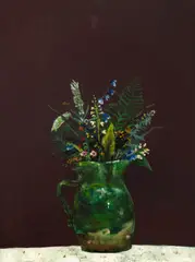 Ștefan Câlția, Oala verde, 1996, ulei pe pânză