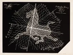 Paul Neagu, Flying Horse, 1974, serigrafie