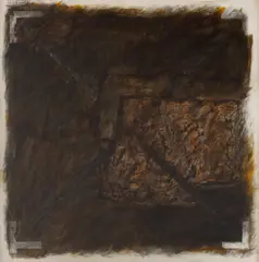 Toma Roata, Carieră de piatră, 1999, acuarelă, nisip și accente de acrilic hârtie