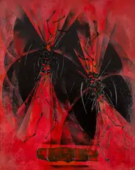 Fluturi by Vincentiu Grigorescu, 1973, ulei pe pânză, sold Nov 2024