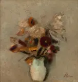 Margareta Sterian, Vas cu flori, ulei pe pfl