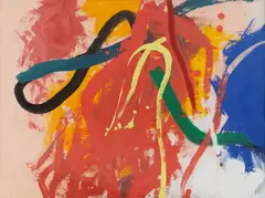 Corneliu Vasilescu, Compoziție abstractă (Sărbătoare), 2001, guașă pe hârtie