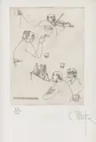 Lăutari by Constantin Piliuţă & Octavian Ioan Penda, acvaforte și acvatintă, sold Nov 2024