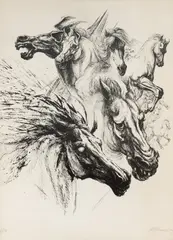 Marcel Chirnoagă, Cavalcadă, litografie