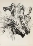 Marcel Chirnoagă, Cavalcadă, litografie