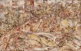 Natură statică cu pești by Emilia Niculescu-Petrovici, 1994, ulei pe pânză, sold Nov 2024
