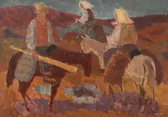 George Saru, La deal, 1957, ulei pe pânză