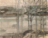Peisaj lacustru by Nicolae (Nicolai) Georgescu, ulei pe pânză, offered Nov 2024