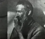 Man Ray, Fotografie ilustrându-l pe Constantin Brâncuși fumând, însoțită de certificat de autenticitate, fotogravură