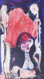 Cele trei grații by Tia Peltz, 1986, acuarelă și acrilic pe hârtie, offered Nov 2024