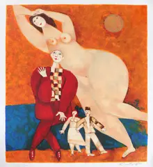 Carnaval by Harry Guttman, cromolitografie, sold Nov 2024