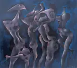 Harry Guttman, Siluete, ulei pe placaj