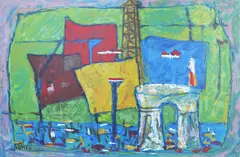 Paris by Marcel Janco, cromolitografie, sold Nov 2024