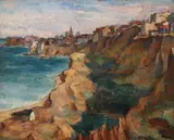 Marius Bunescu, Vedere din Constanța, 1924, ulei pe carton