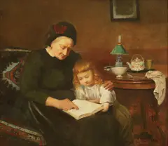 Dimitrie Serafim, Poveste de seară, cca. 1890, ulei pe pânză