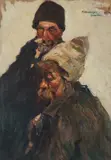 Mocani by Rudolf Schweitzer–Cumpăna, a doua jumătate a anilor '20, ulei pe pânză, sold Oct 2024