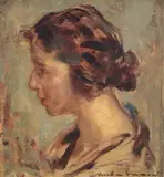 Nicolae Vermont, Portretul fiicei pictorului (Zoe Vermont), anii '20, ulei pe carton