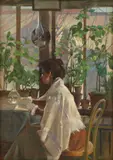 Constantin Artachino, La fereastră, anii '20, ulei pe pânză