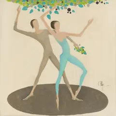 Dans by Constantin Piliuță, 1990, ulei pe pânză, sold Oct 2024