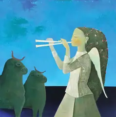 Chemare by Felix Aftene, 2018, acrilic pe pânză, sold Oct 2024