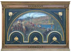 Mihail Simonidy, Munca (Schiță pentru decorarea Palatului C.E.C.), ulei pe pânză