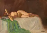 După bal by Leon Biju, ulei pe pânză lipită pe carton, offered Oct 2024