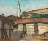 Han la Balcic by Leon Biju, anii '30, ulei pe carton, sold Oct 2024