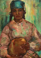 Hans Eder, Tătăroaică, 1947, ulei pe carton