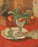 Theodor Pallady, Natură statică cu crăițe și evantai, 1930-1935, ulei pe carton