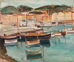 Elena Vavilyna, Bărci la Saint Tropez, 1939, ulei pe pânză