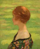 Kimon Loghi, Hermina (Portretul soției artistului), 1918, ulei pe carton
