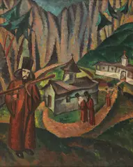 Corneliu Michăilescu, Chemarea la rugăciune, cca. 1926, ulei pe carton