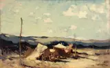 Adam Bălţatu, Margine de Iași, cca. 1916, ulei pe pânză lipită pe carton