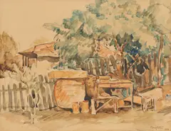 Adam Bălţatu, Amiază de vară, 1924, acuarelă pe hârtie