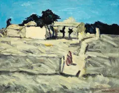 Amiază la Balcic by Paul Miracovici, cca. 1952, ulei pe carton, offered Oct 2024