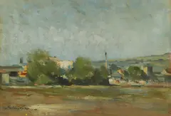 Sabin Popp, Margine de Cluj, ulei pe carton