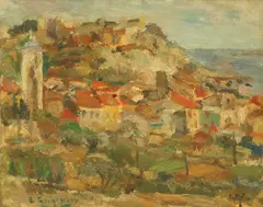Lucian Grigorescu, Peisaj din Cassis, cca. 1935, ulei pe pânză