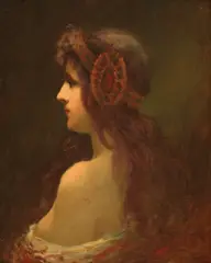 Nicolae Gropeanu, Portret de nobilă, ulei pe pânză